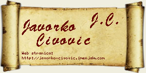 Javorko Čivović vizit kartica